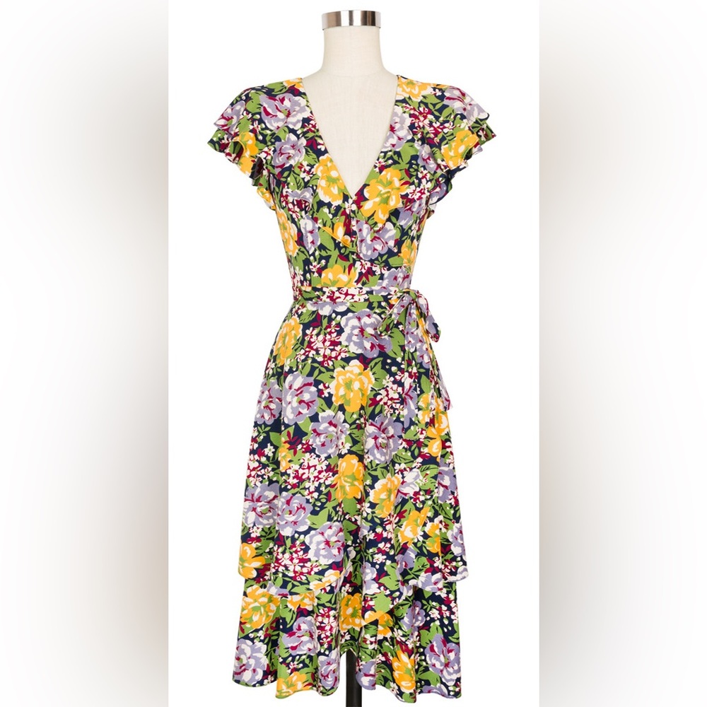Trashy Diva Victory Floral wrap dress, size 4